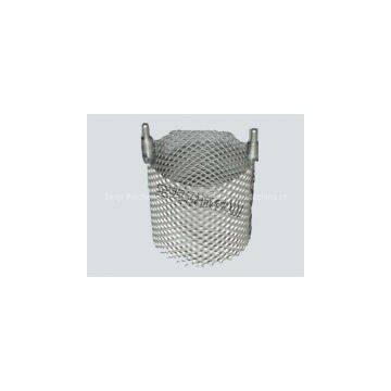 Platinum-coated titanium anode/titanium electrode