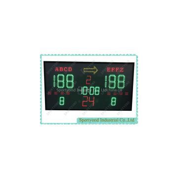 LED Basketball Scoreboard with timeout and inner 24s shot clock