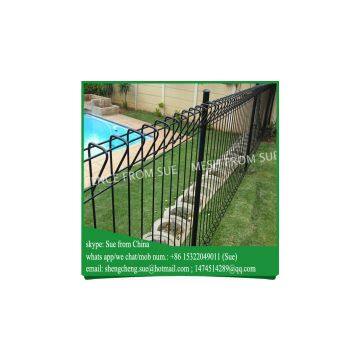 Ornamental welded wire roll top mesh fence for school