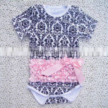 Cotton Printed Petti Waist Ruflles Babies Cotton Romper