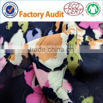 75D Chiffon for Colthing Textile Printed Floral Chiffon Fabric for Women Dress photo-2