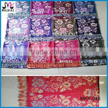 Alibaba wholesale high fashion jacquard viscose pashmina shawl