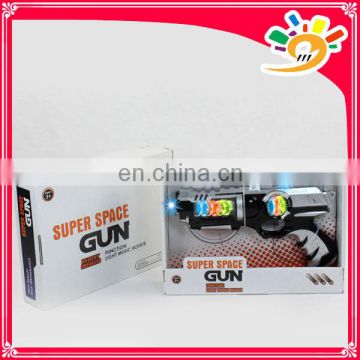 New design B/O plastic space toys gun with music and light