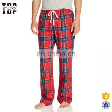 2017 hot new products lounge pants men with plaid custom pajama pants