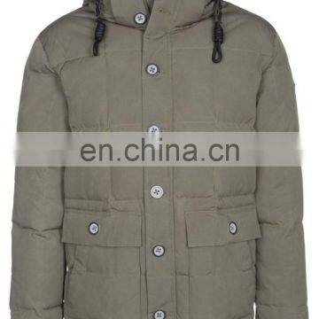 men contemporary 100%polyester wadding coat