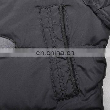 Fashion Mens Winter Fur Hood Cow Buckle Down Padded lo photo-5