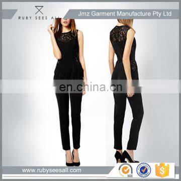 Fashion wear factory formal jumpsuits slim fitting for female