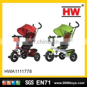 Pneumatic Rubber Wheel Kids Tricycle For Sale