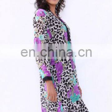 Indian ethnic printed designer chiffon long tunic for women manufacturer jaipur