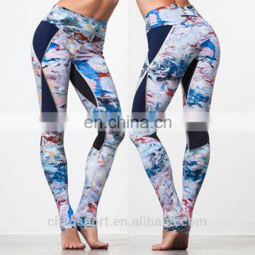 2016 oem printed womens gym wear high quality yoga leggings for women fitness