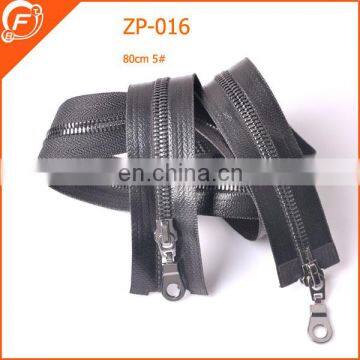 imitation leather zipper with metal puller