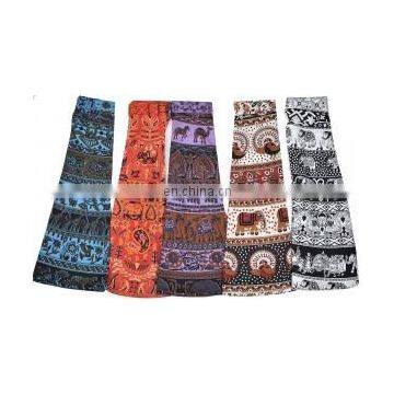 GYPSY Fashion ETHNIC INDIAN COTTON animals PRINT WRAP AROUND SARONG SKIRT Tribal Batik Wrap Around wrap Skirt Dress wholesale