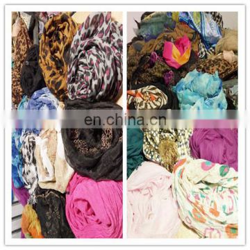 Top quality and Free Used clothing of custom scarf /poly scarf/own design silk scarf