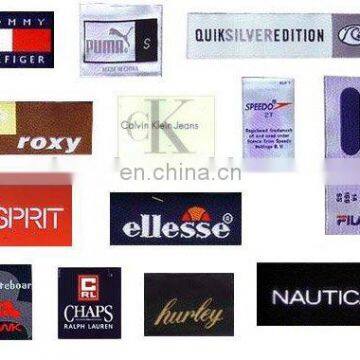 Woven label for garments,shoes,caps,shirts and team logo