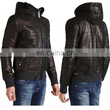 Handsome fashion, python short paragraph leather motorcycle jacket man leather jacket,leather jacket price