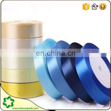 SHECAN Cheap price high quality size 25mm woven edge satin ribbon