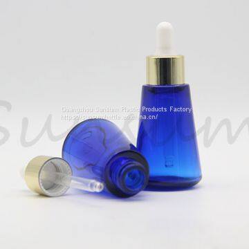 30ml Cosmetic Thick Wall PET Plastic Dropper Essence Oil Bottle