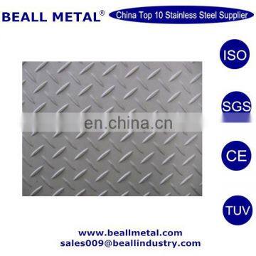 China 304 316 stainless steel knurled sheet manufacturer