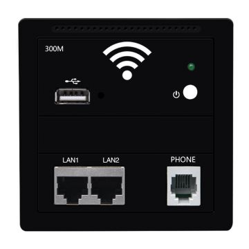 300Mbps in Wall AP WiFi Access Point Wireless Socket for Hotel Wi-Fi Project Support AC Management & RJ45