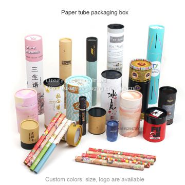 Wholesale Cardboard Cylinder Wine Bottle Gift Packaging Paper Tube Lid Luxury Round Flower Box With Custom Logo