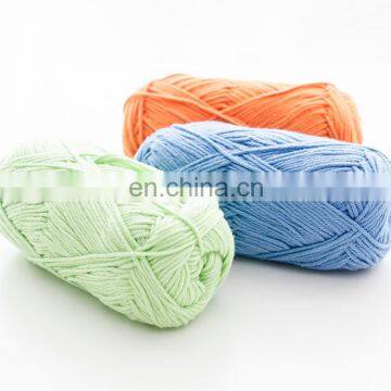 100% cotton crocheting baby soft yarn with multi colors for knitting sweater