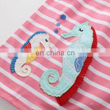 Pink Stripe Dress And Leggings Girl Summer Outfit Kids Clothing Baby Clothes photo-5