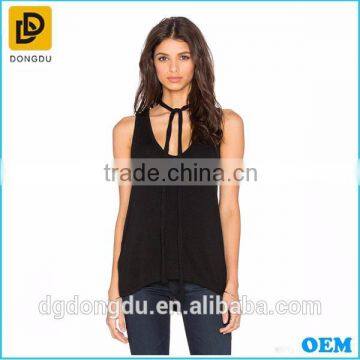 New Women Tops Neck With Tie Fashion Vest photo-3