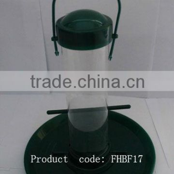 Plastic bird feeder and waterer