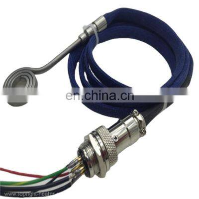 Electric Flat Enail Coil Heater with J Type Thermocouple and connector