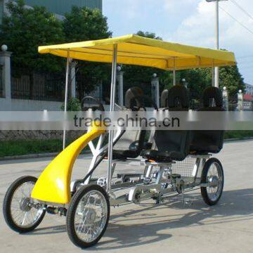 Quadricycle Tandem Bike for sightseeing