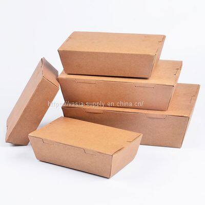 Disposable Take Away Kraft Paper Packaging Food Boxes For Restaurant photo-4
