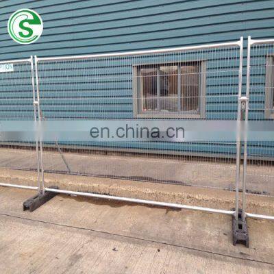 Australia galvanized temporary fence with portable cementing pvc plastic base