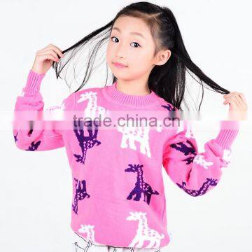 Polo pullover sweater without pocket children girls turtleneck pullover