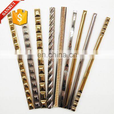 Interior decoration ceramic pencil border tile with gold 2*60cm