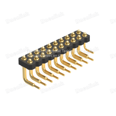 Dnenlink 2.0mm Pitch Double Row H1.27mm Right Angle DIP Male Pogo Pin Connector for PCB photo-3