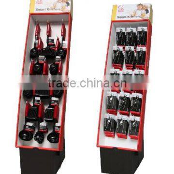 Christmas gift cards corrugated hook floor stand display rack