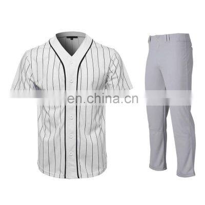 Custom Made High Quality New Model Design Your Own Softball Half Sleeve Baseball Uniform Set in Factory Price