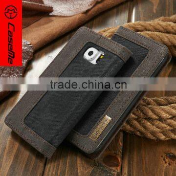 Wallet leather flip cover for samsung s6 case