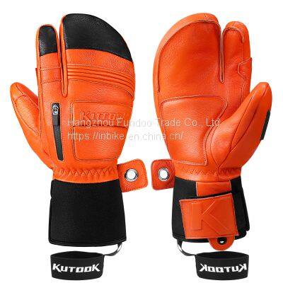 KUTOOK Ski Mittens 3M Thinsulate Waterproof Snowboarding Gloves photo-2