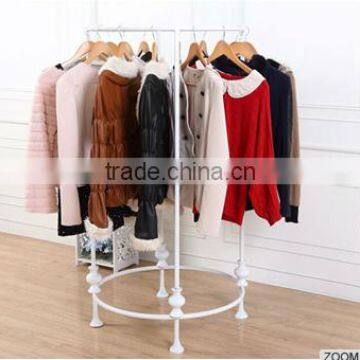 High Quality White Round Cloth Rack Display For Sale