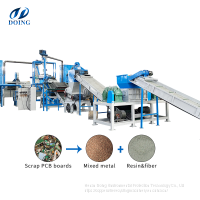 99% Separating Rate e Waste PCB Recycling Plant Machine for Precious Metals and Resin Powder