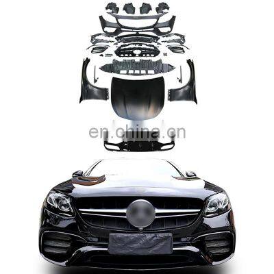 Genuine Car Bumpers For 2016-2019 Benz E class W213 Upgrade E63S 1:1 AMG Wide Body kits Fenders Hood Diffuser Exhaust Pipe