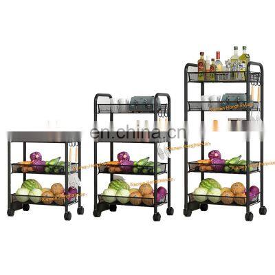 Wholesale 3 Tier Kitchen Trolley Kitchen Cart Kitchen Storage Organizer Living Room Bathroom Storage Organizer Floor Standing