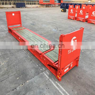 Factory Used 40ft Shipping Container Flat Rack Container Sell From China And Ship To Other Country