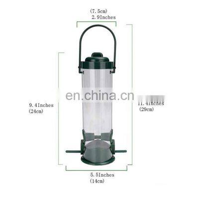 Best Selling Outdoor Hanging Plastic Transparent Tube Bird Feeder for Seeds photo-2