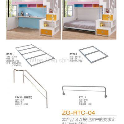 Children Folding Cot Piano Wall Mounted Bed Kids Folding Wall Beds With Table photo-4