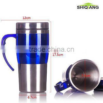 450ml double wall insulated stainless steel travel thermal mugs with handle BL-5061