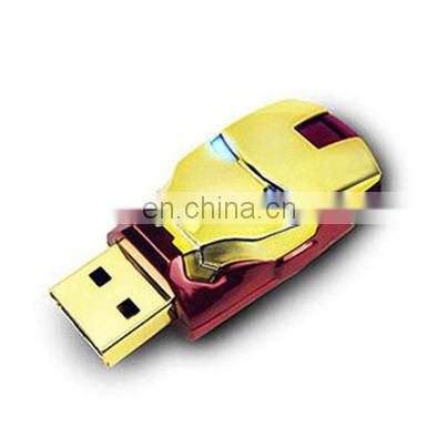 Metal iron man mask usb flash drive, usb stick bulk cheap 4g/8g