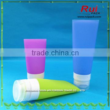 Soft silicone tube with flip top cap 30ml 60ml 80ml