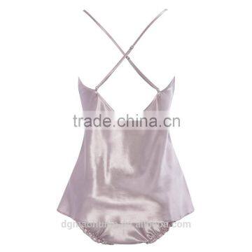 2015Sexy Women Satin Lace Sleepwear Lingerie Nightdress One-piece Pajamas photo-3